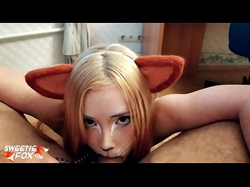 ❤️ Kitsune د هغې په خوله کې ډیک او کم تیر کړ ❤️❌ ️❤